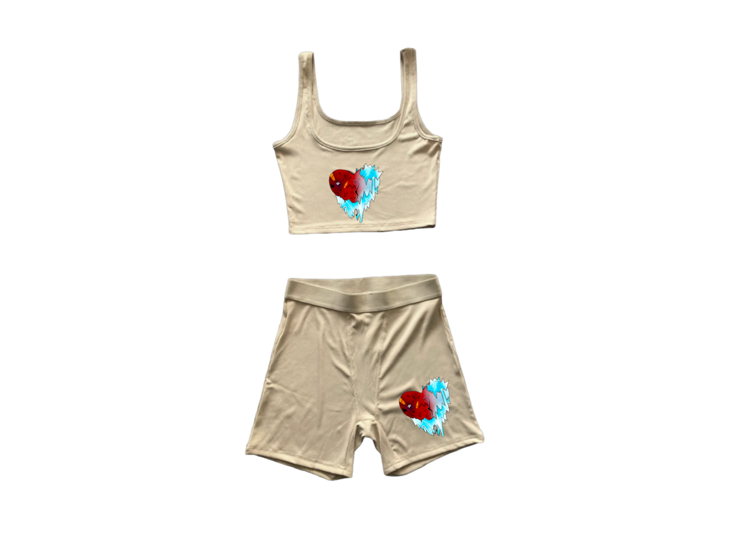 “SKIMS” TOP AND SHORT SET