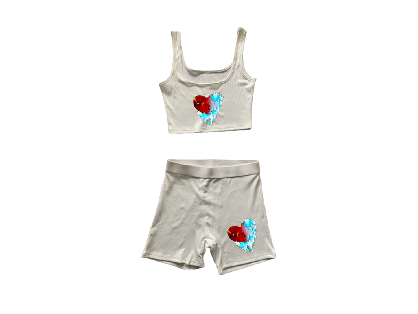 “SKIMS” TOP AND SHORTS SET